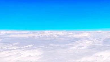 4K唯美蔚蓝大气云海上层背景视频视频的预览图